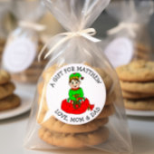 Schattigee kleine elf naar en van cadeau Label