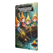 Schattigee kleine elfen in de rivier mini klembord (Angled2)