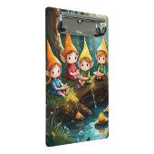 Schattigee kleine elfen in de rivier mini klembord (Schuin)