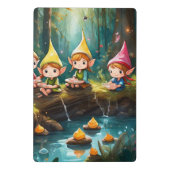 Schattigee kleine elfen in de rivier mini klembord (Achterkant)