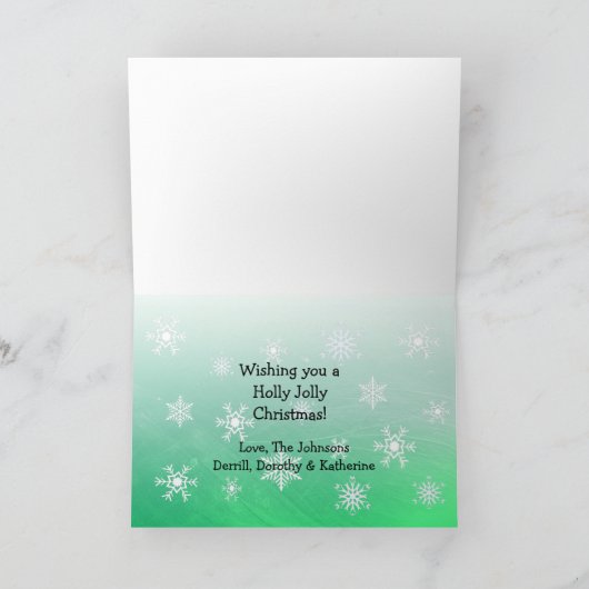 Schattigee kleine elfen kerst gepersonaliseerd kaart (Binnen)