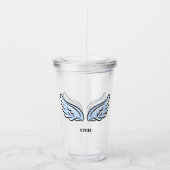 Schattigee kleine engelenvleugels acryl drinkbeker (Voorkant)