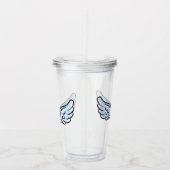 Schattigee kleine engelenvleugels acryl drinkbeker (Rechts)
