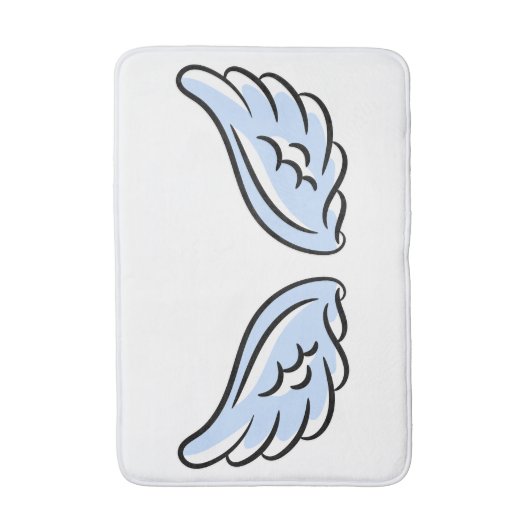 Schattigee kleine engelenvleugels badmat (Voorkant Verticaal)