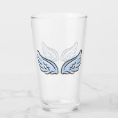 Schattigee kleine engelenvleugels glas (Achterkant)