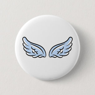 Schattigee kleine engelenvleugels ronde button 5,7 cm
