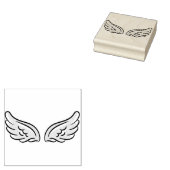 Schattigee kleine engelenvleugels rubberstempel (Gestempeld)