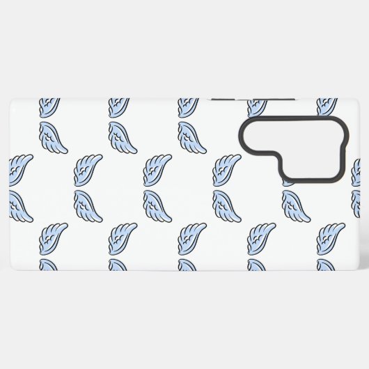 Schattigee kleine engelenvleugels samsung galaxy hoesje (Achterkant horizontaal)