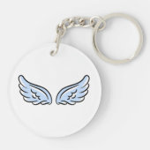 Schattigee kleine engelenvleugels sleutelhanger (Achterkant)
