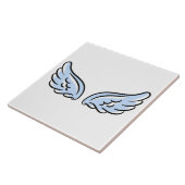 Schattigee kleine engelenvleugels tegeltje (Zijkant)