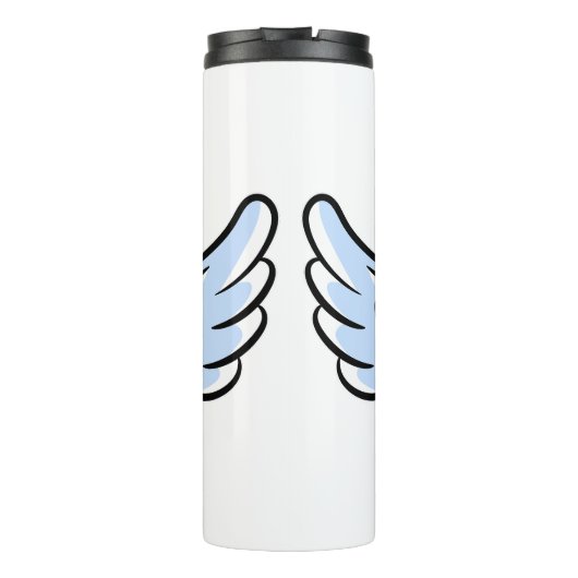 Schattigee kleine engelenvleugels thermosbeker (Achterkant)