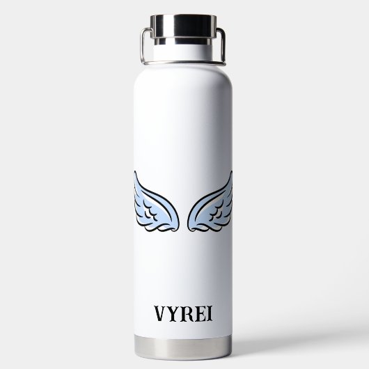 Schattigee kleine engelenvleugels waterfles (Achterkant)