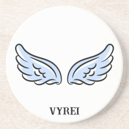 Schattigee kleine engelenvleugels zandsteen onderzetter