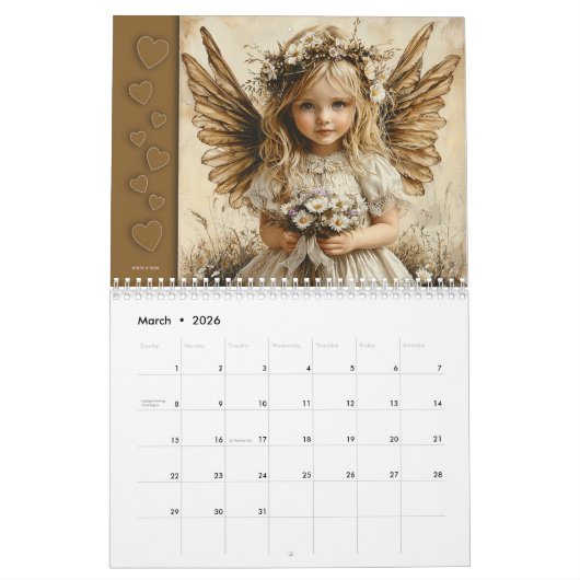 Schattigee kleine engeltjes – Süße kleine Engel Kalender (Mar 2026)