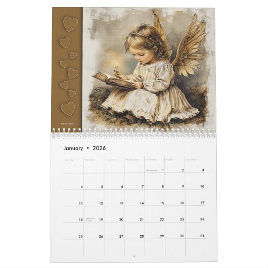 Schattigee kleine engeltjes – Süße kleine Engel Kalender (Jan 2026)