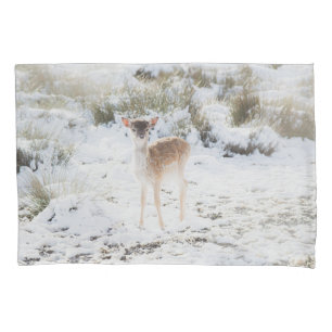 Schattigee kleine fawn in de wintersneeuw 1 #anima kussensloop