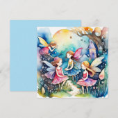 Schattigee kleine feeën in het veld Kaart (Voorkant / Achterkant)