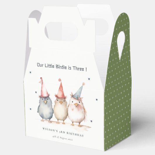 Schattigee kleine feestvogels elke leeftijd kinder bedankdoosjes (Geopend)