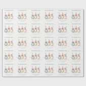 Schattigee kleine feestvogels elke leeftijd kinder cadeaupapier (Vlak)