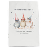 Schattigee kleine feestvogels elke leeftijd kinder medium cadeauzakje (Voorkant)