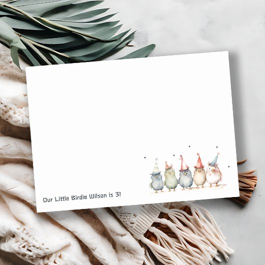 Schattigee kleine feestvogels elke leeftijd kinder notitiekaartje