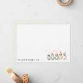 Schattigee kleine feestvogels elke leeftijd kinder notitiekaartje (Voorkant / Achterkant in situ)