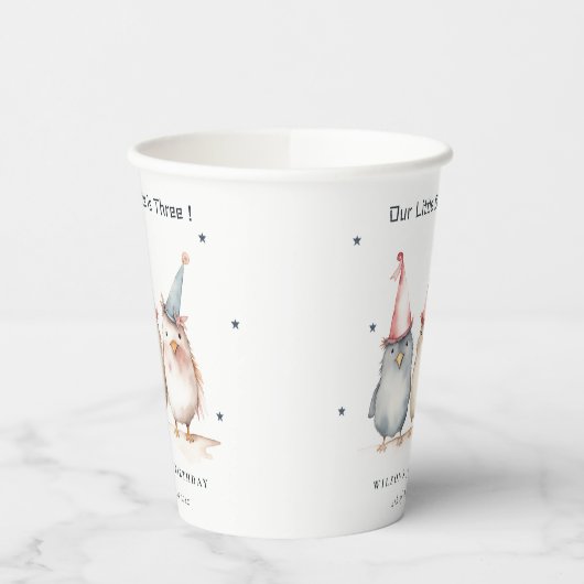 Schattigee kleine feestvogels elke leeftijd kinder papieren bekers (Links)