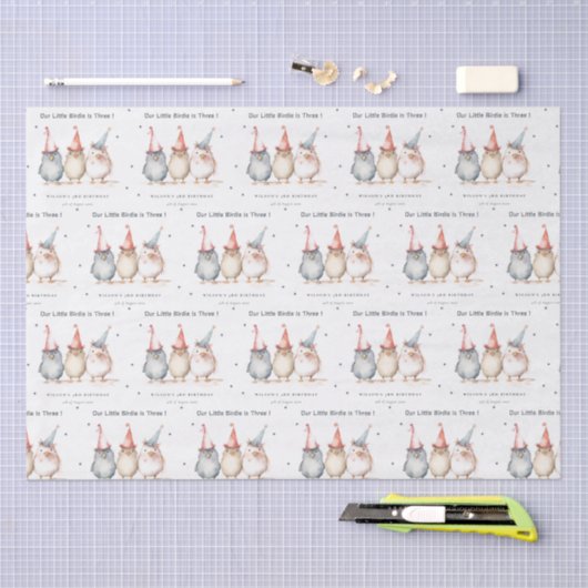 Schattigee kleine feestvogels elke leeftijd kinder tissuepapier (Craft)