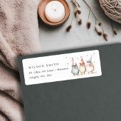 Schattigee kleine feestvogels kinderen verjaardags etiket