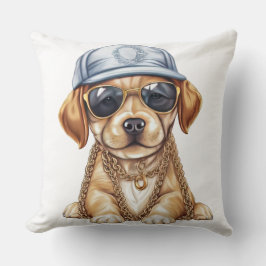 SCHATTIGEE KLEINE GANGSTER PUPPY DOG IN KLEDING &  KUSSEN