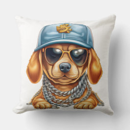 SCHATTIGEE KLEINE GANGSTER PUPPY DOG IN KLEDING &  KUSSEN