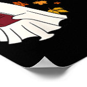 Schattigee kleine geest lezen boek onder val blade poster (Hoek)