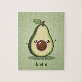 Schattigee kleine gepersonaliseerde avocado legpuzzel