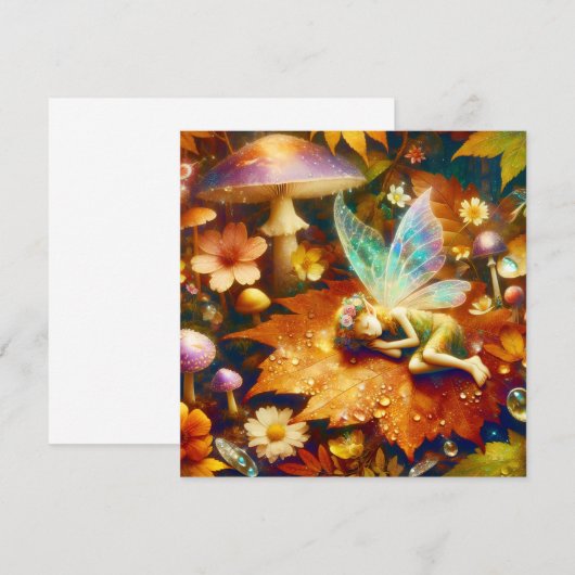 Schattigee kleine grillige fee slapen blanco (Voorkant / Achterkant)