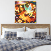 Schattigee kleine grillige fee slapen canvas afdruk (Insitu (Slaapkamer))