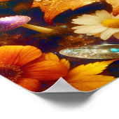 Schattigee kleine grillige fee slapen poster (Hoek)