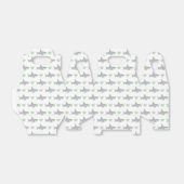 Schattigee kleine haai Cartoon groen hart Bedankdoosjes (Uitgevouwen)