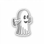 Schattigee kleine Halloween-geest Sticker (Voorkant)