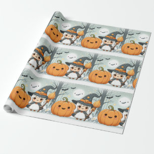 Schattigee kleine Halloween heks Cadeaupapier