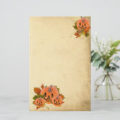 Schattigee kleine Halloween pompoenen Briefpapier (Staand voorkant)