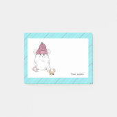 Schattigee Kleine Hamster Blauw Custom Post-it® Notes (Voorkant)