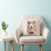 Schattigee kleine hamster met muffin kussen (Stoel)