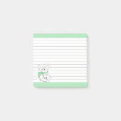 Schattigee kleine hamster monogram groene noten post-it® notes (Voorkant)
