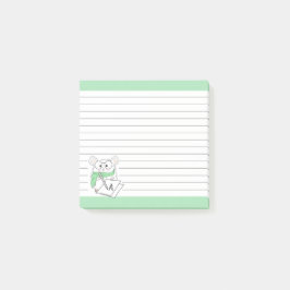 Schattigee kleine hamster monogram groene noten post-it® notes