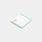 Schattigee kleine hamster monogram groene noten post-it® notes (Schuin)