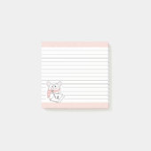 Schattigee kleine hamster monogram roze noten post-it® notes (Voorkant)