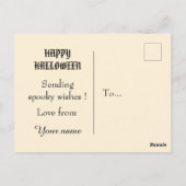 Schattigee kleine heks in het bos met heksenketel briefkaart (Achterkant)