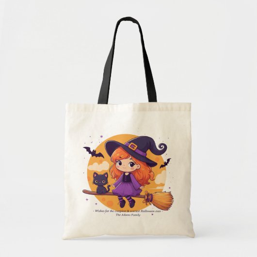 Schattigee kleine heks tote bag (Voorkant)