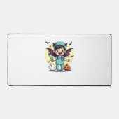 Schattigee kleine heks verpleegkundige Halloween P Bureaumat (Voorkant)