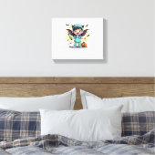 Schattigee kleine heks verpleegkundige Halloween P Canvas Afdruk (Insitu (Slaapkamer))